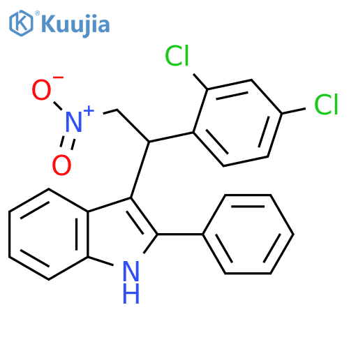 3-[1-(2,4-Dichlorophenyl)-2-nitroethyl]-2-phenyl-1H-indole structure