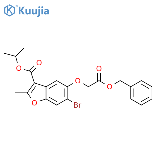 propan-2-yl 5-[2-(benzyloxy)-2-oxoethoxy]-6-bromo-2-methyl-1-benzofuran-3-carboxylate structure