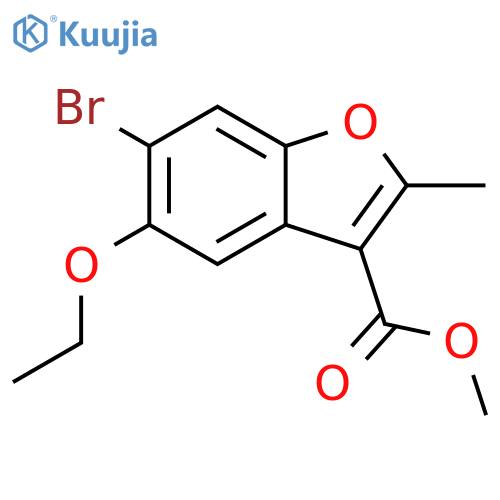 methyl 6-bromo-5-ethoxy-2-methyl-1-benzofuran-3-carboxylate structure