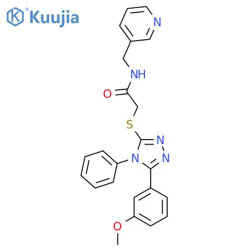 2-{5-(3-methoxyphenyl)-4-phenyl-4H-1,2,4-triazol-3-ylsulfanyl}-N-(pyridin-3-yl)methylacetamide structure