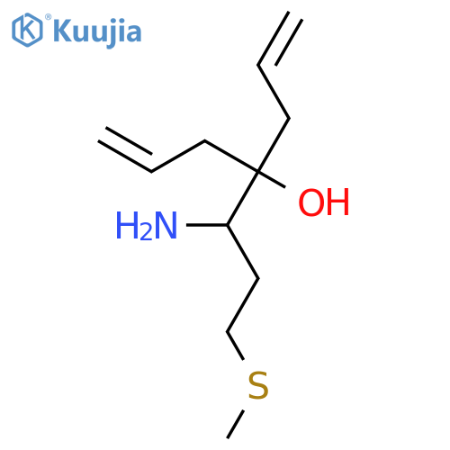 4-(1-Amino-3-methylsulfanyl-propyl)-hepta-1,6-dien-4-ol structure