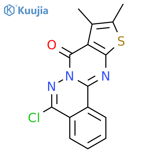 8-chloro-13,14-dimethyl-15-thia-9,10,17-triazatetracyclo[8.7.0.02,?.012,1?]heptadeca-1(17),2,4,6,8,12(16),13-heptaen-11-one structure