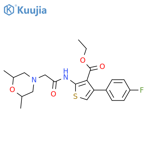 ethyl 2-2-(2,6-dimethylmorpholin-4-yl)acetamido-4-(4-fluorophenyl)thiophene-3-carboxylate structure