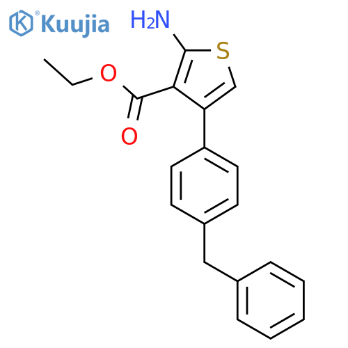 Ethyl 2-amino-4-(4-benzylphenyl)thiophene-3-carboxylate structure