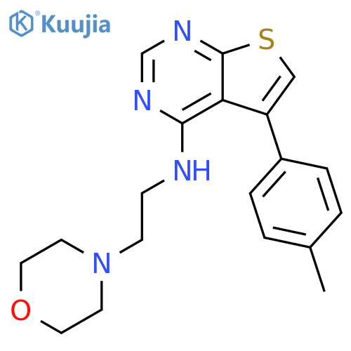5-(4-methylphenyl)-N-2-(morpholin-4-yl)ethylthieno2,3-dpyrimidin-4-amine structure