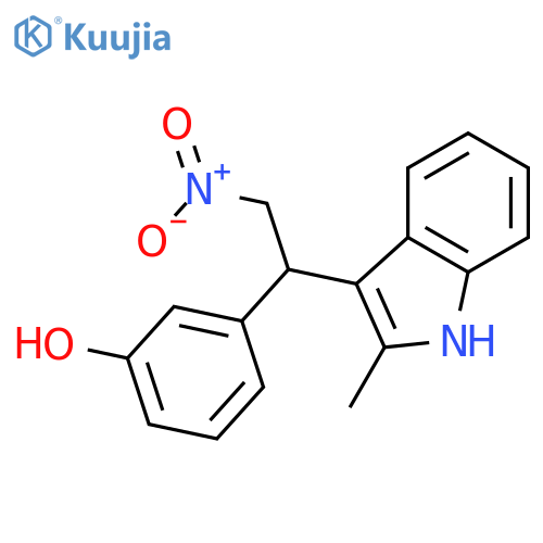 3-[1-(2-methyl-1H-indol-3-yl)-2-nitroethyl]phenol structure