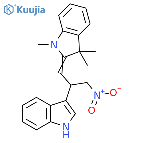 2,3-Dihydro-2-[2-(1H-indol-3-yl)-3-nitropropylidene]-1,3,3-trimethyl-1H-indole structure