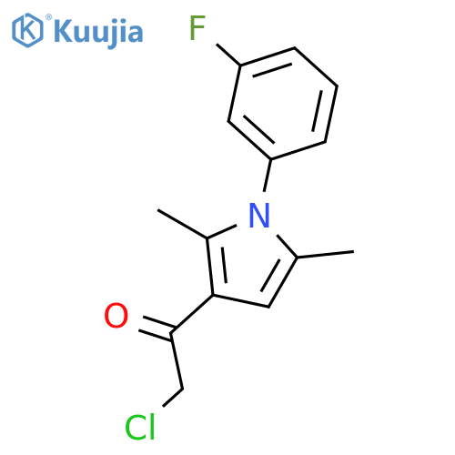 2-chloro-1-1-(3-fluorophenyl)-2,5-dimethyl-1H-pyrrol-3-ylethan-1-one structure