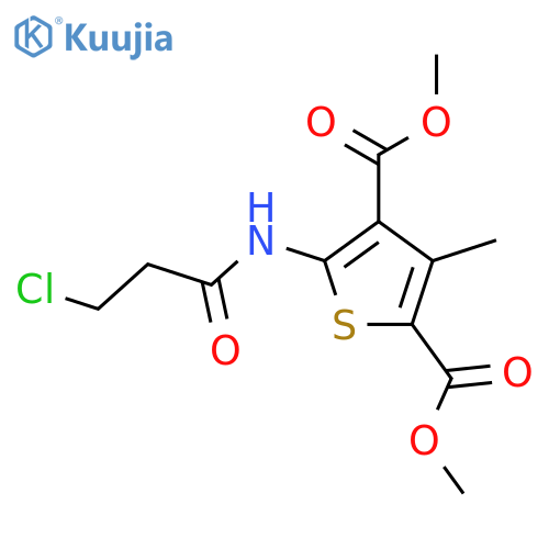 2,4-dimethyl 5-(3-chloropropanamido)-3-methylthiophene-2,4-dicarboxylate structure