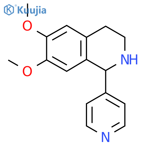 6,7-Dimethoxy-1-(pyridin-4-yl)-1,2,3,4-tetrahydroisoquinoline structure