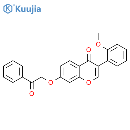 3-(2-methoxyphenyl)-7-phenacyloxychromen-4-one structure