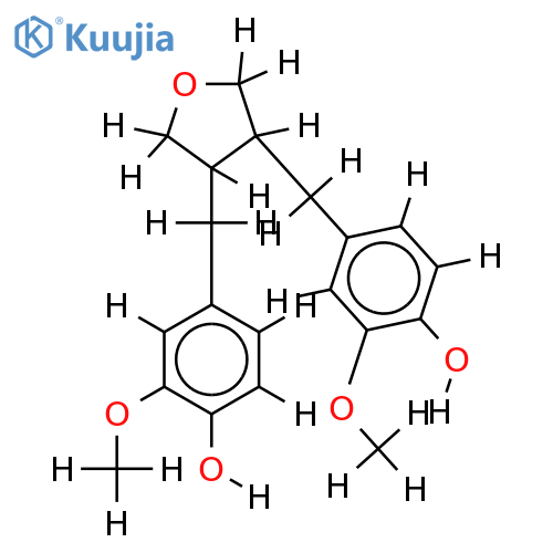 (+)-(8S,8'S)-3,3'-dimethoxy-9,9'-epoxylignane-4,4'-diol structure