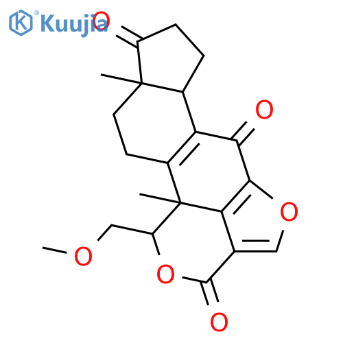 3H-Furo[4,3,2-de]indeno[4,5-h]-2-benzopyran-3,6,9-trione,1,6b,7,8,9a,10,11,11b-octahydro-1-(methoxymethyl)-9a,11b-dimethyl-,(1S,6bR,9aS,11bR)- structure