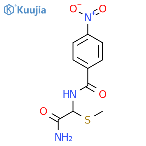 Benzamide,N-[2-amino-1-(methylthio)-2-oxoethyl]-4-nitro- structure