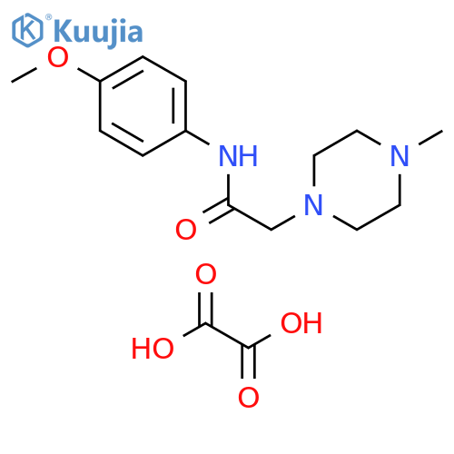 N-(4-methoxyphenyl)-2-(4-methylpiperazin-1-yl)acetamide; bis(oxalic acid) structure