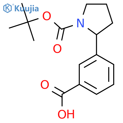 N-Boc-3-Pyrrolidin-2-Yl-Benzoic Acid structure