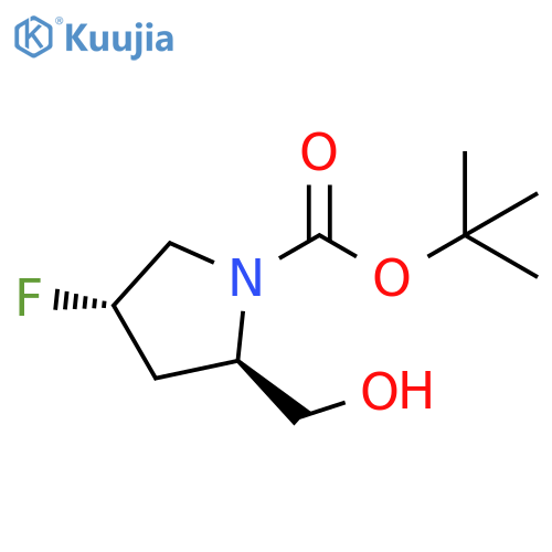 (2S,4R)-TERT-BUTYL 4-FLUORO-2-(HYDROXYMETHYL)PYRROLIDINE-1-CARBOXYLATE structure
