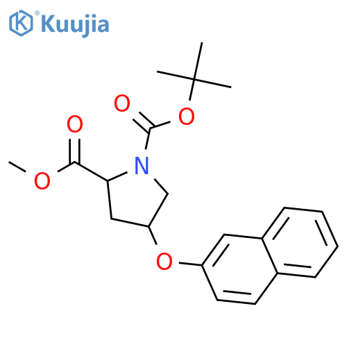 (2S,4S)-1-tert-Butyl 2-methyl 4-(naphthalen-2-yloxy)pyrrolidine-1,2-dicarboxylate structure