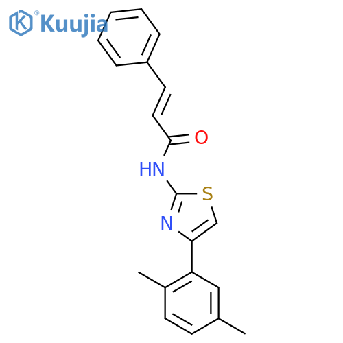(2E)-N-4-(2,5-dimethylphenyl)-1,3-thiazol-2-yl-3-phenylprop-2-enamide structure