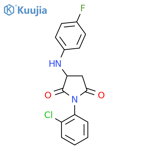 1-(2-chlorophenyl)-3-(4-fluorophenyl)aminopyrrolidine-2,5-dione structure
