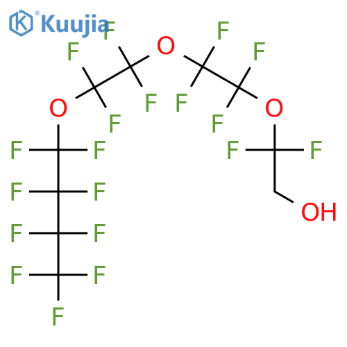 Ethanol,2,2-difluoro-2-[1,1,2,2-tetrafluoro-2-[1,1,2,2-tetrafluoro-2-(1,1,2,2,3,3,4,4,4-nonafluorobutoxy)ethoxy]ethoxy]- structure