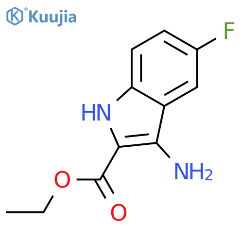 3-Amino-5-fluoro-1H-indole-2-carboxylic acid ethyl ester structure