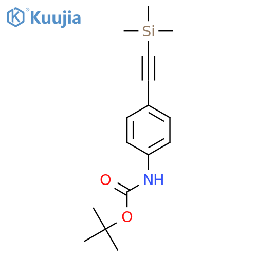 tert-butyl N-{4-2-(trimethylsilyl)ethynylphenyl}carbamate structure