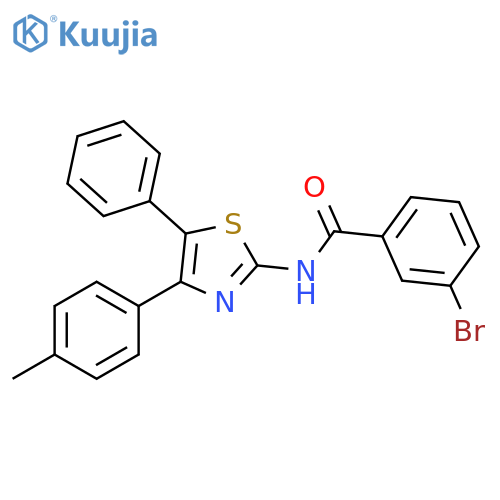 3-bromo-N-[4-(4-methylphenyl)-5-phenyl-1,3-thiazol-2-yl]benzamide structure