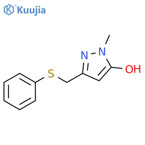 1-Methyl-3-(phenylsulfanyl)methyl-1H-pyrazol-5-ol structure
