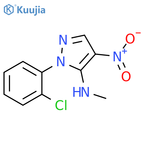 1-(2-chlorophenyl)-N-methyl-4-nitro-1H-pyrazol-5-amine structure