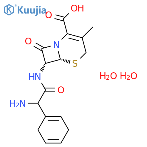 5-Thia-1-azabicyclo[4.2.0]oct-2-ene-2-carboxylicacid, 7-[[(2R)-2-amino-2-(1,4-cyclohexadien-1-yl)acetyl]amino]-3-methyl-8-oxo-,hydrate (1:2), (6R,7R)- structure