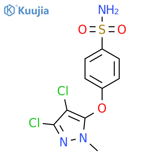 4-[(3,4-Dichloro-1-methyl-1H-pyrazol-5-yl)oxy]benzene-1-sulfonamide structure