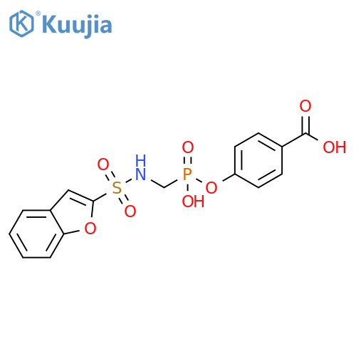 Benzoic acid,4-[[[[(2-benzofuranylsulfonyl)amino]methyl]hydroxyphosphinyl]oxy]- structure