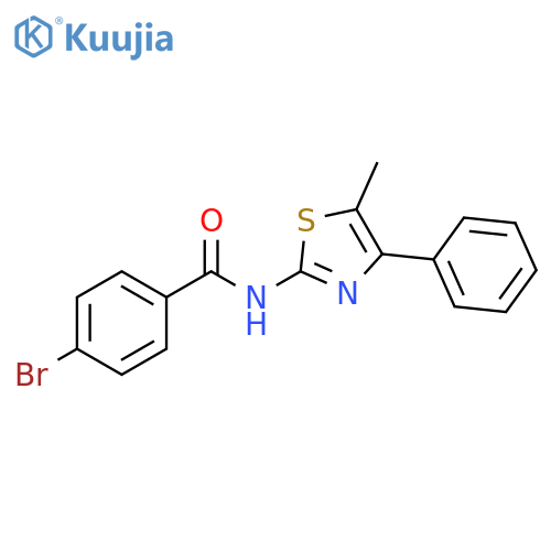 4-bromo-N-(5-methyl-4-phenyl-1,3-thiazol-2-yl)benzamide structure