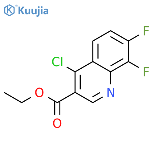 ethyl 4-chloro-7,8-difluoro-quinoline-3-carboxylate structure