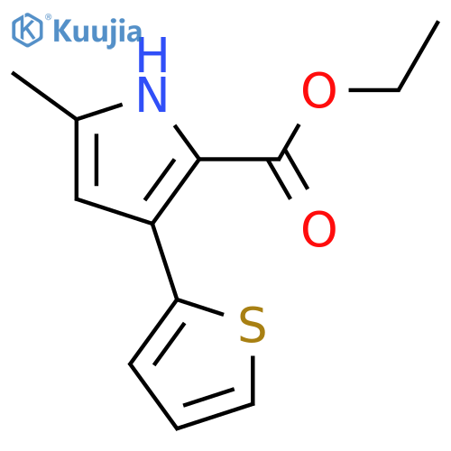 Ethyl 5-methyl-3-(thiophen-2-yl)-1H-pyrrole-2-carboxylate structure