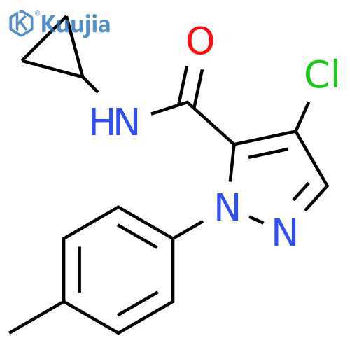 1H-Pyrazole-5-carboxamide, 4-chloro-N-cyclopropyl-1-(4-methylphenyl)- structure