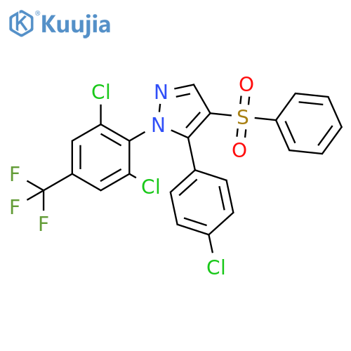 5-(4-CHLOROPHENYL)-1-[2,6-DICHLORO-4-(TRIFLUOROMETHYL)PHENYL]-1H-PYRAZOL-4-YL PHENYL SULFONE structure
