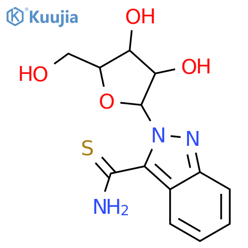 2H-Indazole-3-carboxamide,2-b-D-ribofuranosylthio- (8CI) structure