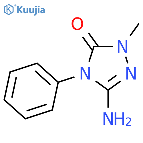3-amino-1-methyl-4-phenyl-4,5-dihydro-1H-1,2,4-triazol-5-one structure