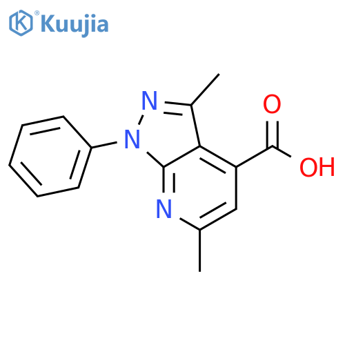3,6-Dimethyl-1-phenyl-1H-pyrazolo3,4-bpyridine-4-carboxylic Acid structure
