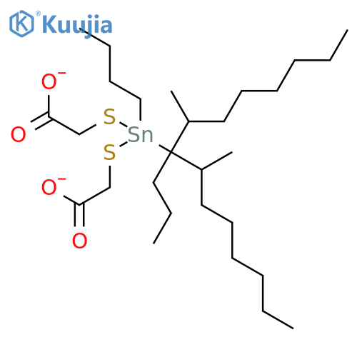Tin, dibutylbis(octylmercaptoacetato-O',S)- (9CI) structure