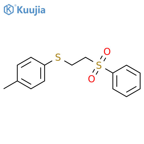 Benzene, 1-methyl-4-[[2-(phenylsulfonyl)ethyl]thio]- structure