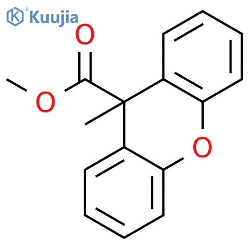 9H-Xanthene-9-carboxylic acid, 9-methyl-, methyl ester structure