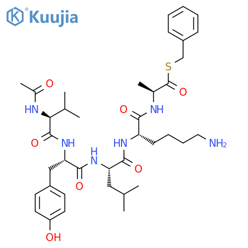 Ac-Val-Tyr-Leu-Lys-Ala-SBzl structure