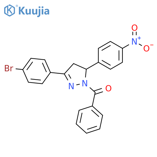 1-benzoyl-3-(4-bromophenyl)-5-(4-nitrophenyl)-4,5-dihydro-1H-pyrazole structure