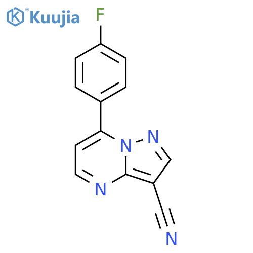 Pyrazolo[1,5-a]pyrimidine-3-carbonitrile, 7-(4-fluorophenyl)- structure