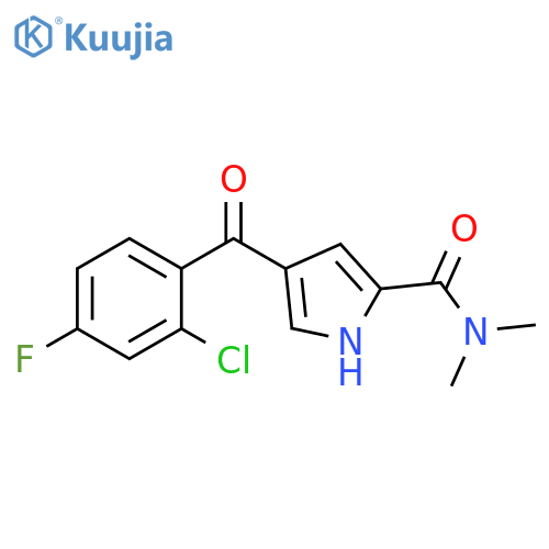 1H-Pyrrole-2-carboxamide, 4-(2-chloro-4-fluorobenzoyl)-N,N-dimethyl- structure