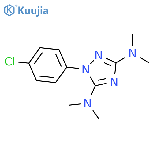 1H-1,2,4-Triazole-3,5-diamine, 1-(4-chlorophenyl)-N3,N3,N5,N5-tetramethyl- structure