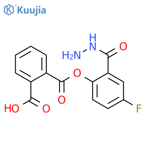 2-([2-(4-FLUOROPHENYL)HYDRAZINO]CARBONYL)BENZENECARBOXYLIC ACID structure